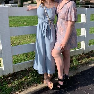 Light blue jumpsuit super super cute and comfy